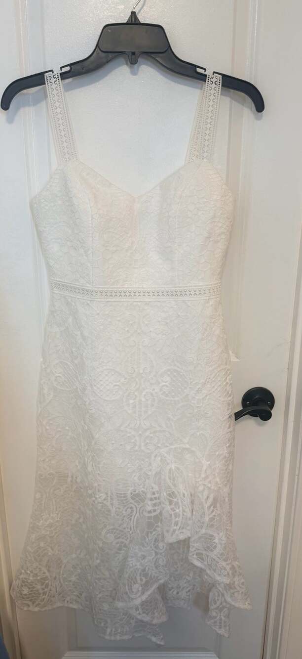 Lulus Trinity Dress White Lace Sweetheart Midi Dress XS